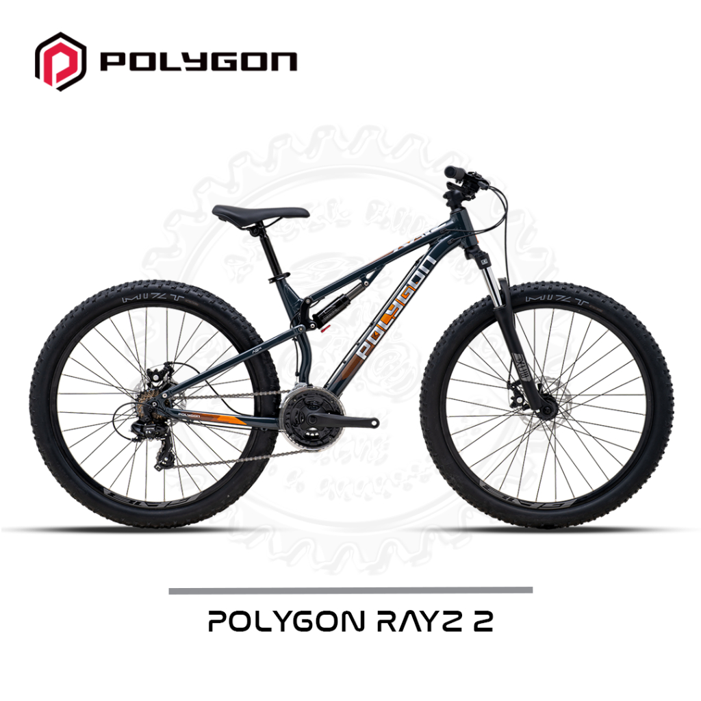 Sepeda MTB Polygon RAYZ 2 GREY 3 x 7 Speed 27.5 inch