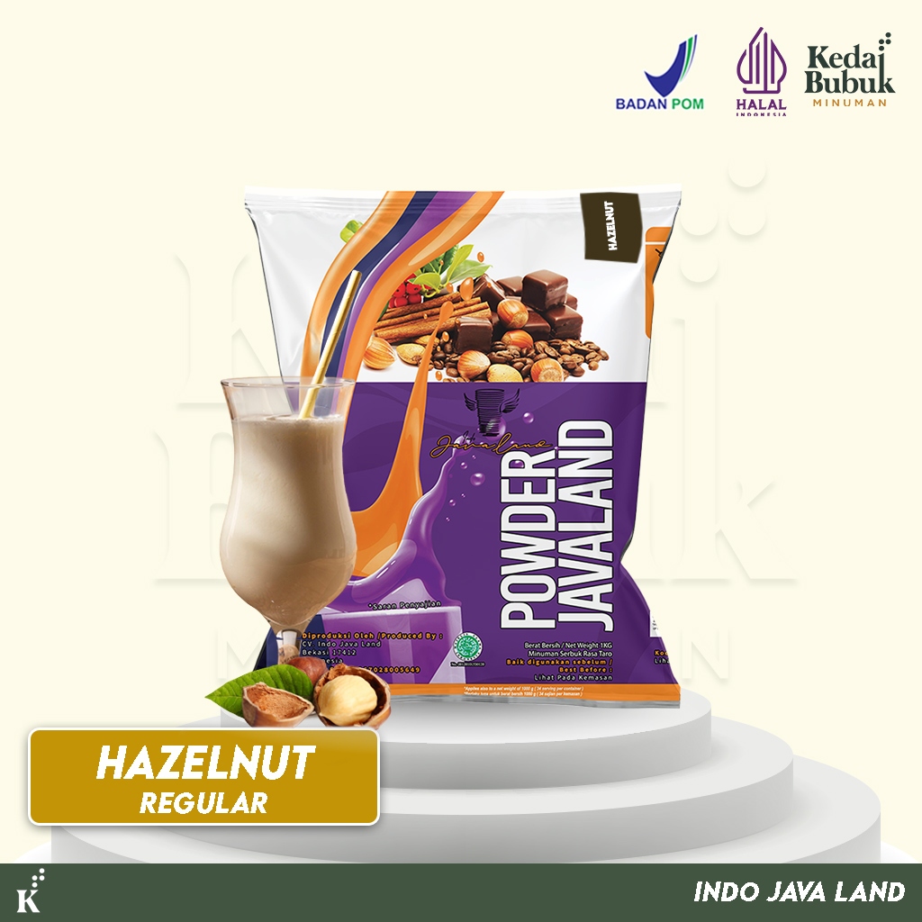 

Javaland Bubuk Minuman Rasa Hazelnut 1Kg - Regular Plain | Bubble Powder Drink Boba