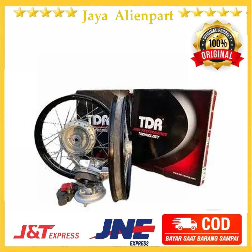Sepaket Velg TDR , Vrossi & SCARLET Tromol set Jari2 Megapro mono sudah nap gear Ring 17 160&185 Pak