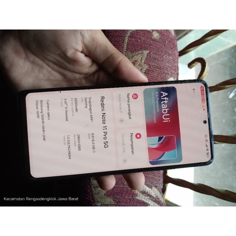Redmi note 11 pro 5G 8/128 bekas normal