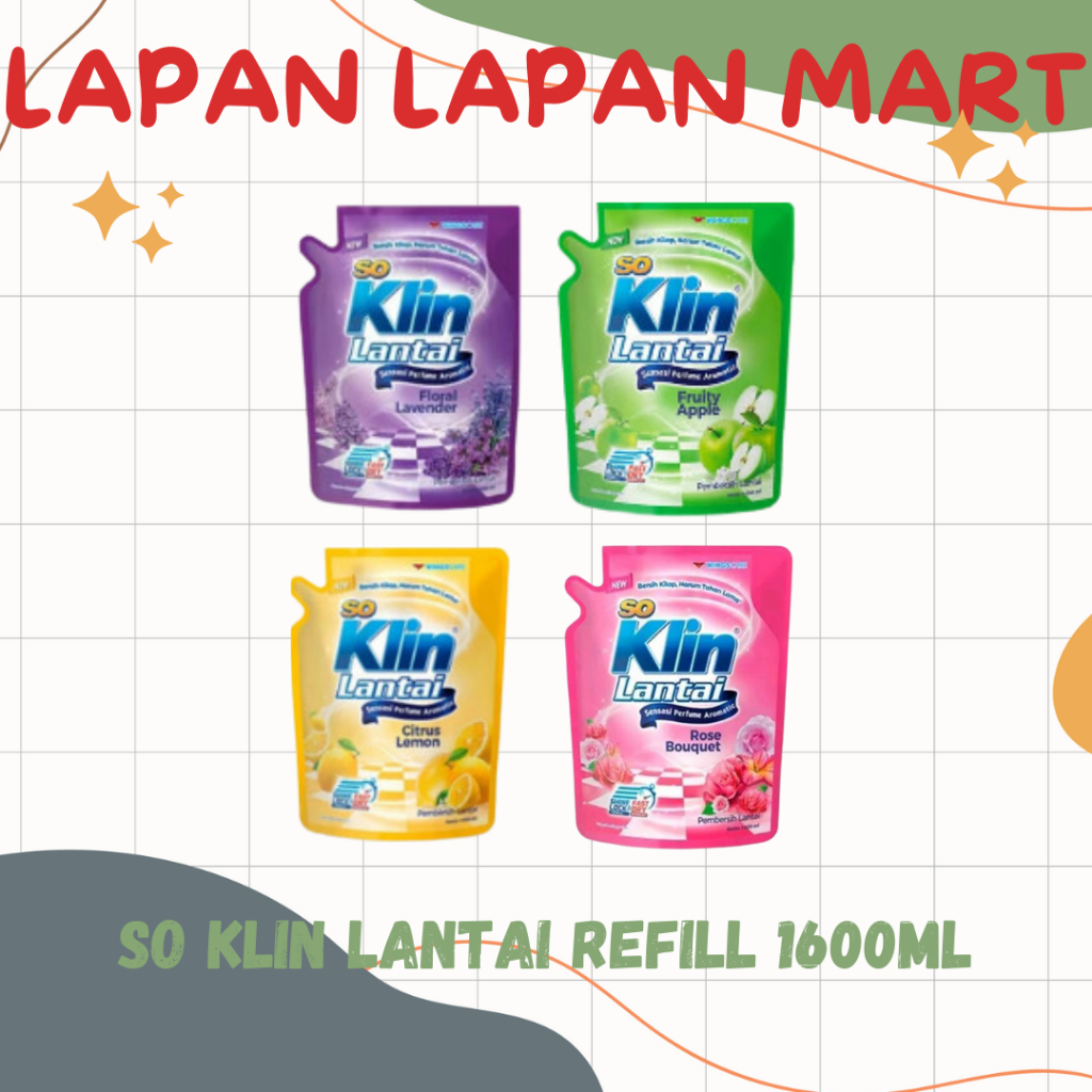 SO Klin Lantai Refill 1600ml