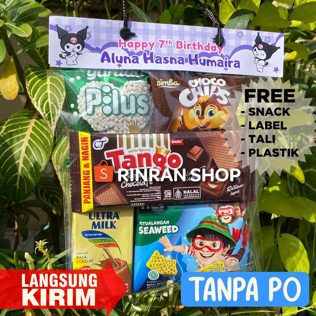

TERMURAH PAKET SNACK ULANG TAHUN ANAK / KHITAN / SUNAT / BINGKISAN / IMLEK / SNACK ULTAH GRATIS LABEL PARSEL