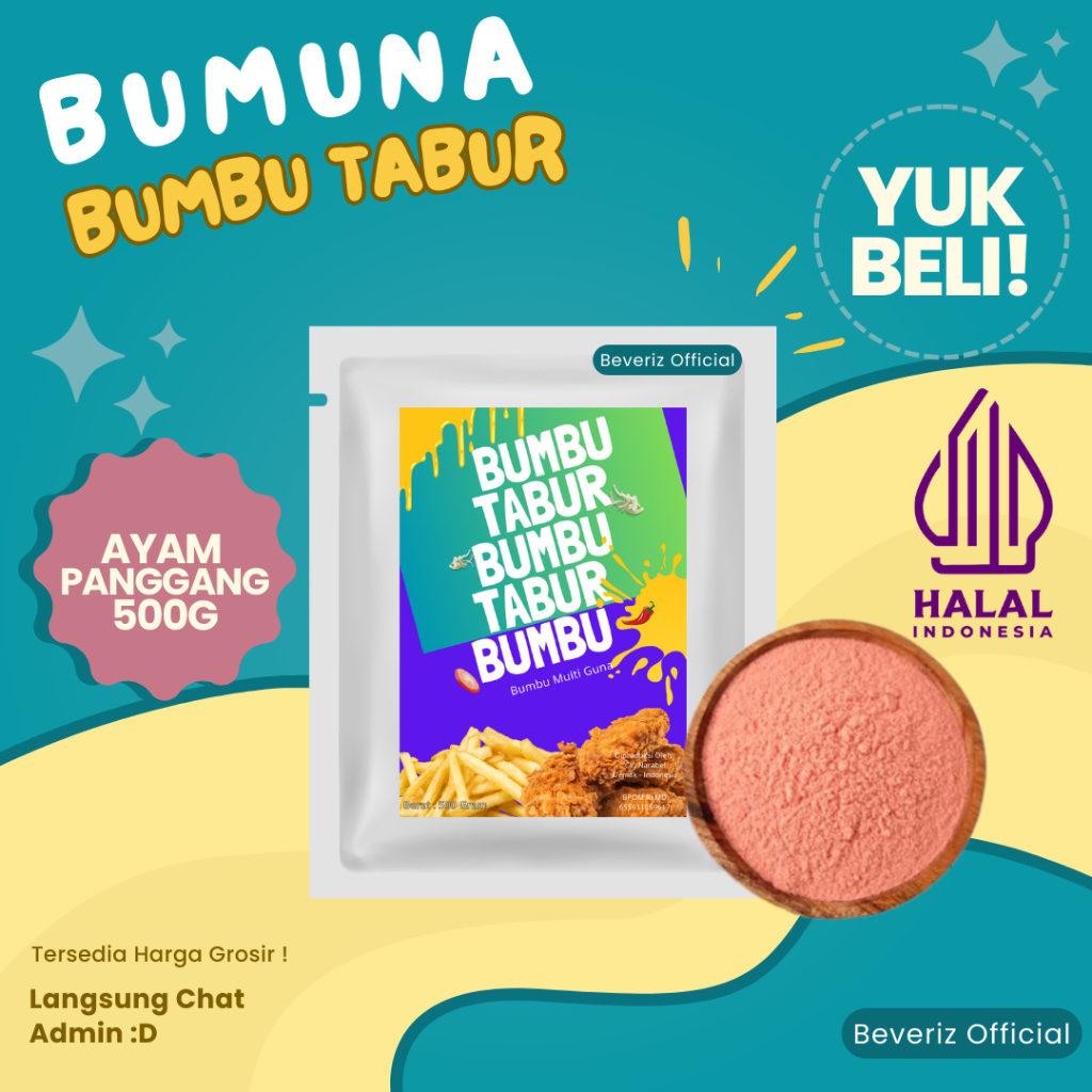 

BEVERIZ Bumbu Tabur Ayam Panggang 500g {BISA COD}{TERSEDIA HARGA GROSIR}