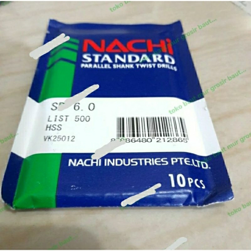 Mata bor nachi 6mm mata bor besi 6mm