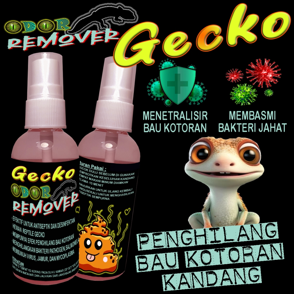 GECKO ODOR REMOVER SPRAY DISINFEKTAN ANTI BAKTERIAL ANTISEPTIK SPRAY KANDANG LEOPARD GEKO TOKEK GEKK