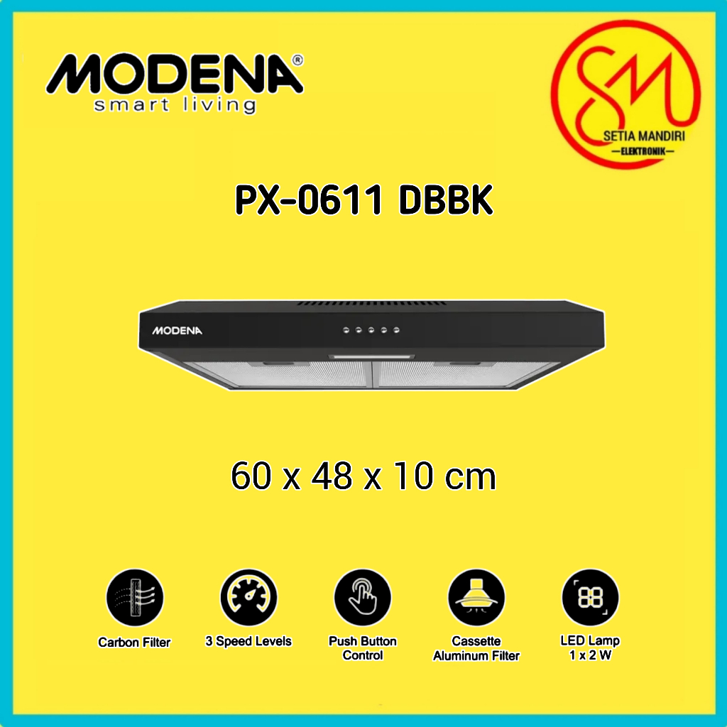 MODENA PX 0611 DBBK Slim Cooker Hood 60cm