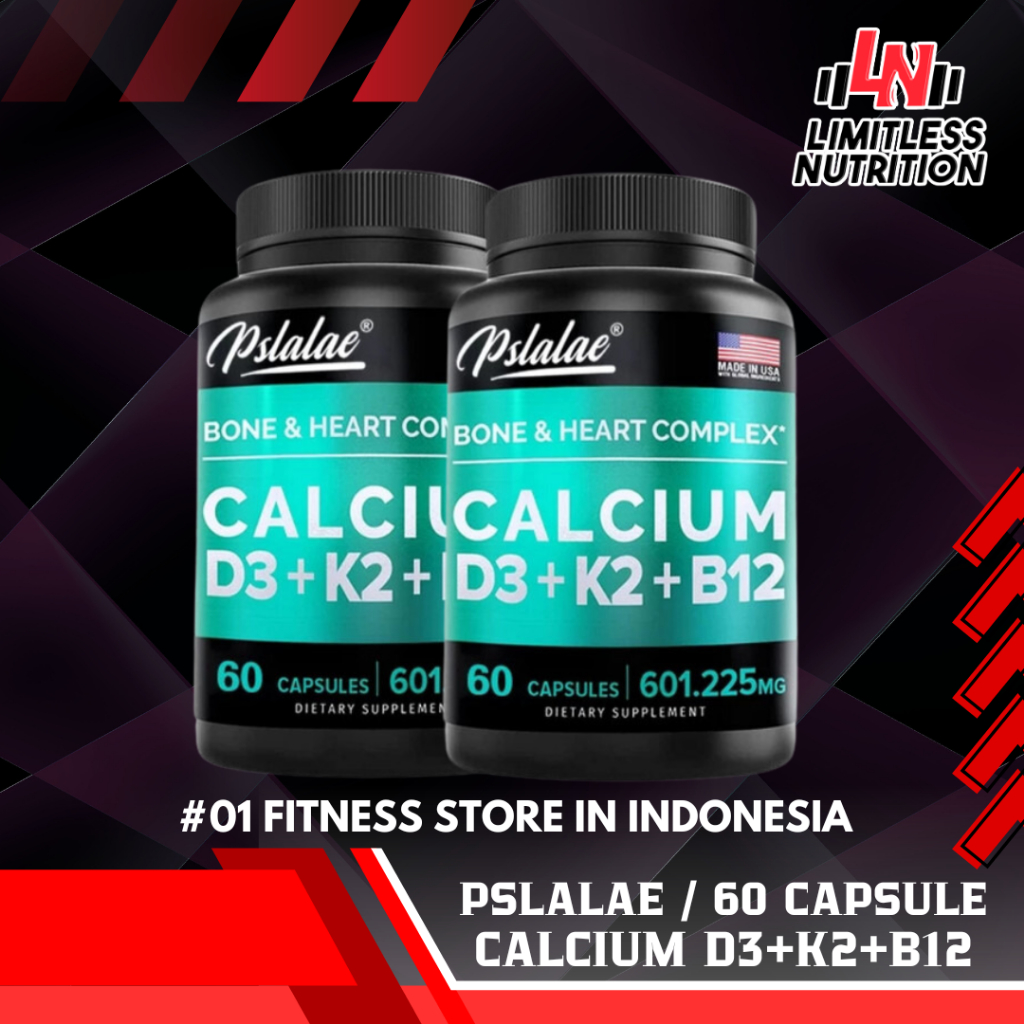 USA Vitamin Calcium D3 K2 B12 - 60 Capsule