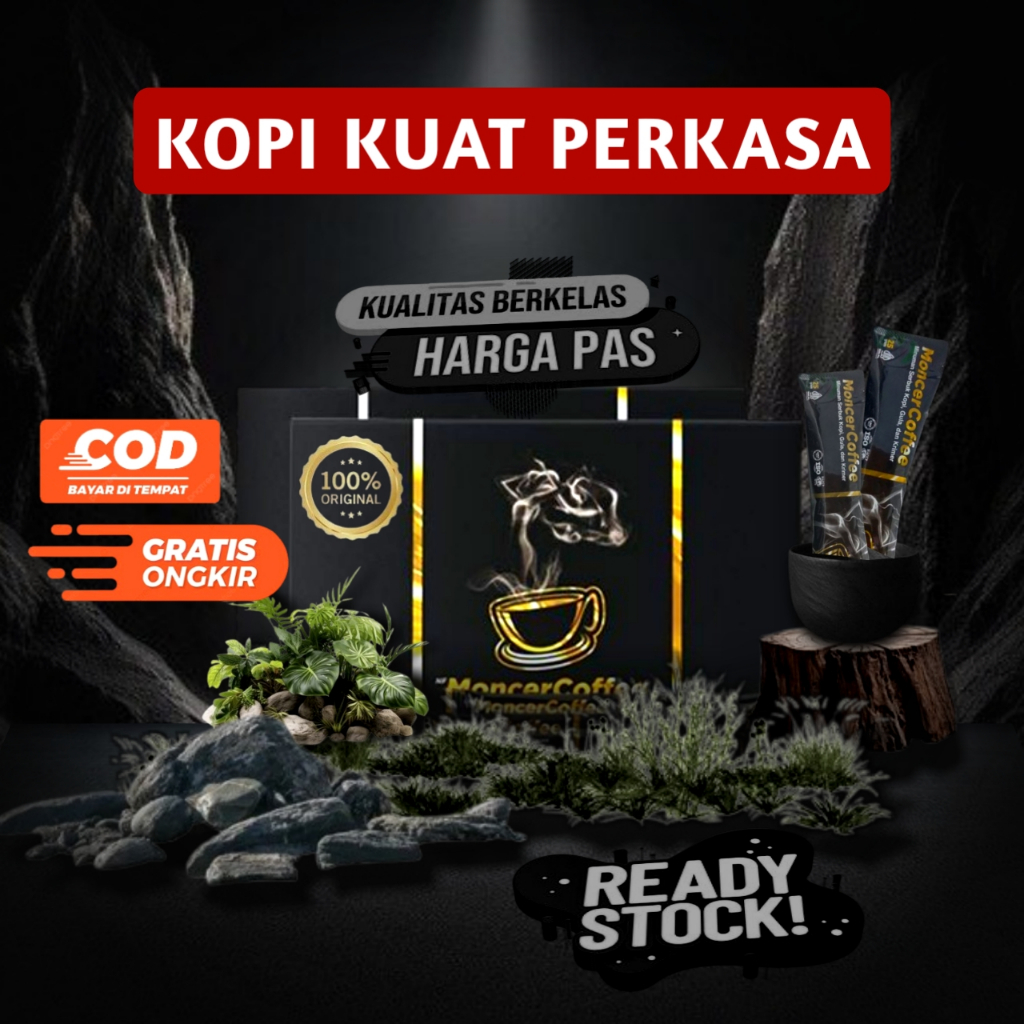 

COFFEEMONCEERR ORIGINAL Kopi Stamina Pria Kuat Tahan Lama di Ranjang Tanpa Efek Samping BPOM Halal