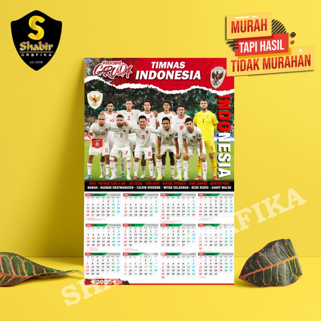 KALENDER 2025 TIMNAS INDONESIA