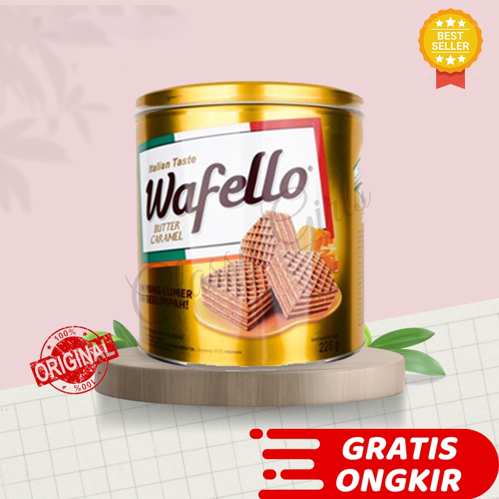 

WAFELLO WAFER ITALIA CARAMEL 234 GRAM KALENG