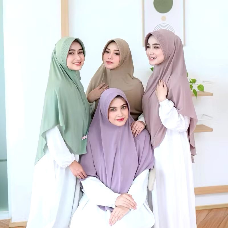 Jilbab terbaru dan nyaman/Hijab Instan Jumbo/Hijab Bergo Jumbo/Jilbab Syari Jumbo/Khimar Pet ukuran 