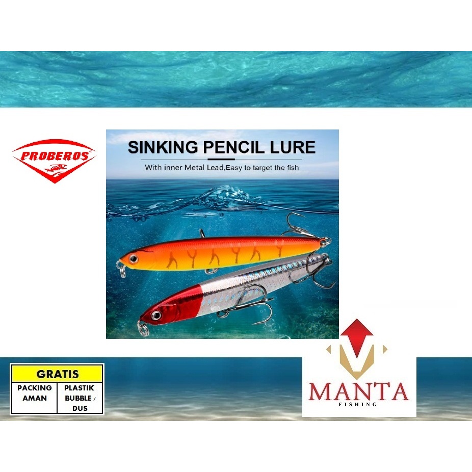 Proberos umpan pancing pencil lure stickbait flutter stick sinking 10g 14g 24g