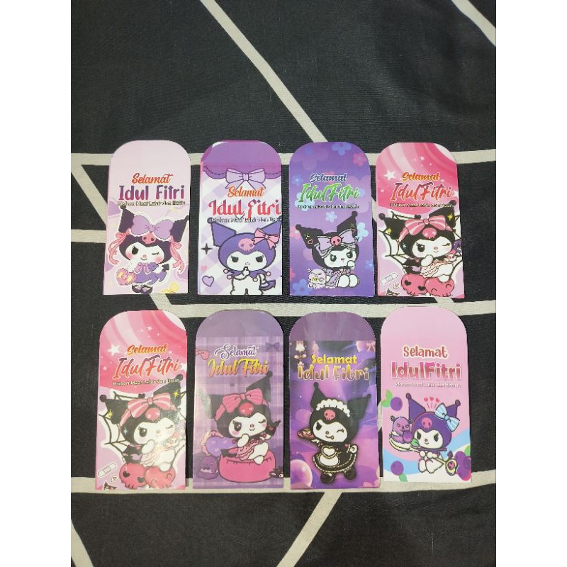 

ANGPAO/AMPAO/ANGPLOP LEBARAN MOTIF KUROMI, CINAMOROR, & MELODY ISI ,50,100 LEMBAR