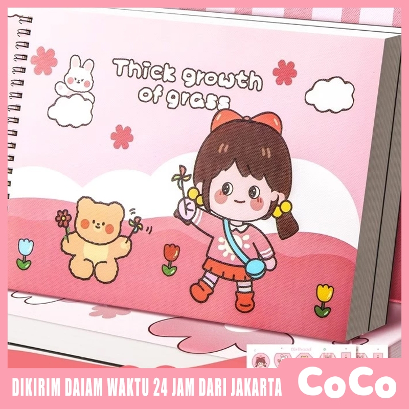 

4PCS Buku Gambar Anak Sketchbook A4 Drawing Book Astronot Book Rabbit Jilid Spiral Kertas Tebal 30 Lembar - Buku Gambar Anak Jilid Spiral - Sketsa - Buku Gambar
