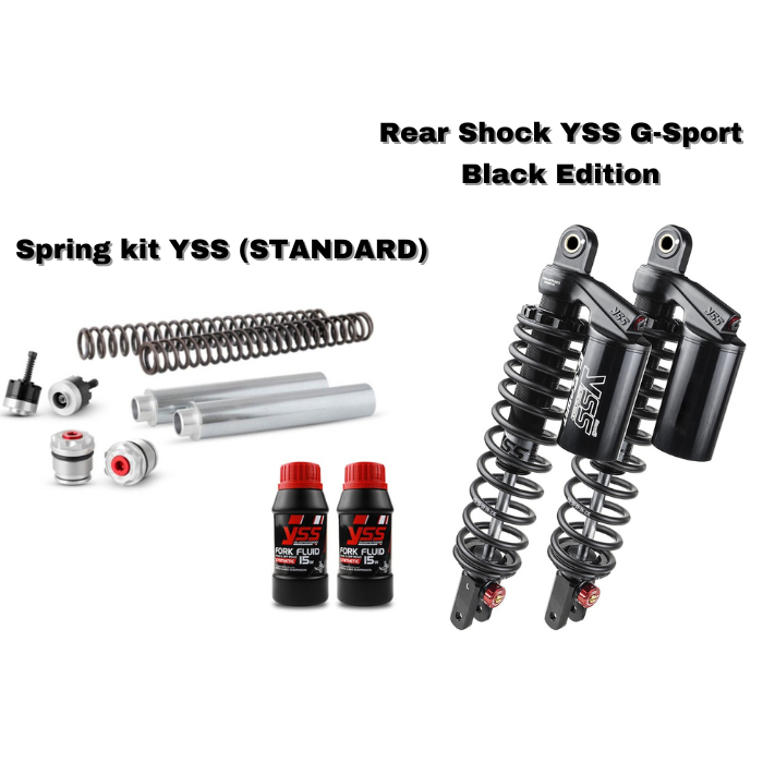 Paket Per Shock YSS Shockbreaker Depan Shock Belakang Front Fork Spring Kit + Shock Belakang YSS G S
