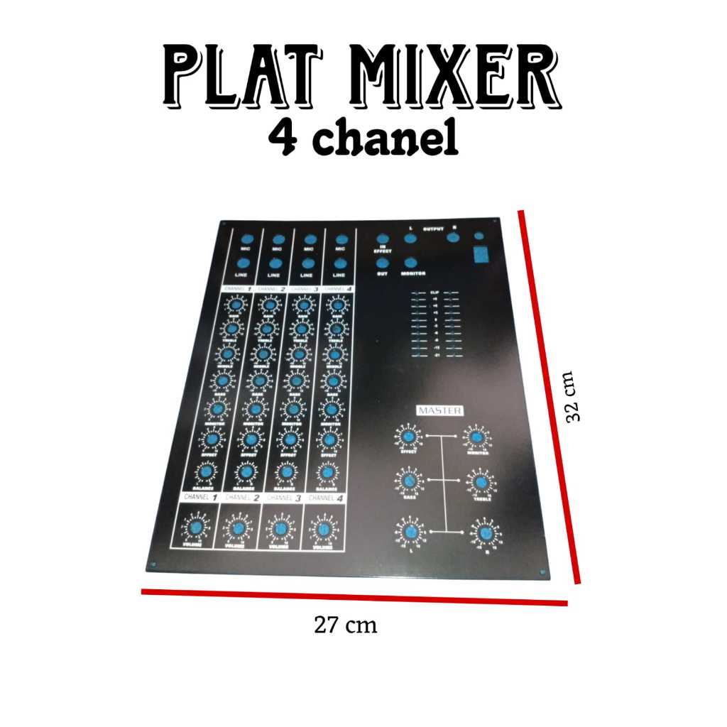 PANEL ATAS AUDIO MIXER 4 CHANEL