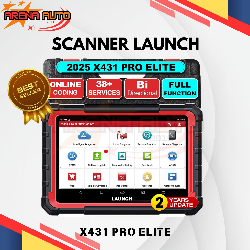 Scanner Launch X431 PRO ELITE / Alat Diagnosa Mobil All