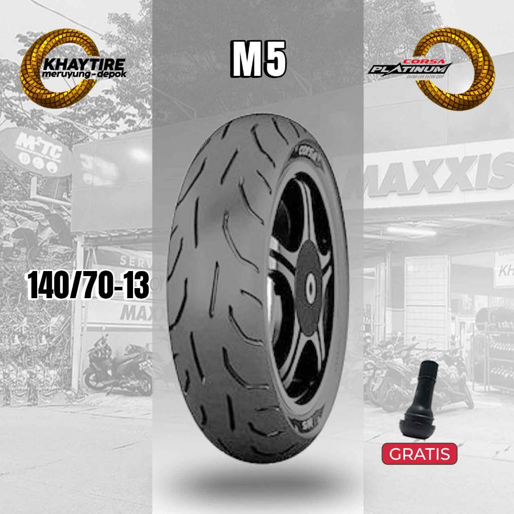 Ban Belakang Motor NMAX - ADV - PCX160 CORSA PLATINUM M5 140/70 Ring 13 Tubeless