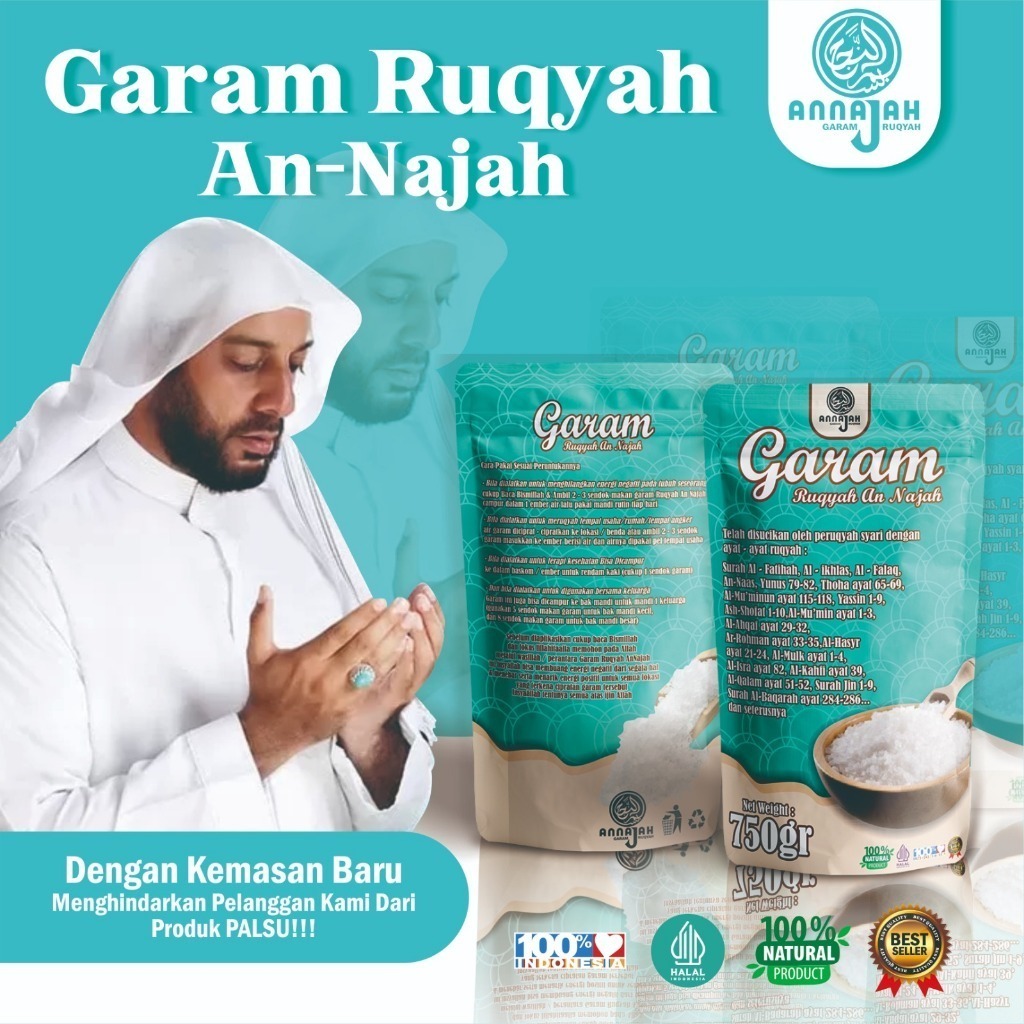 

Garam Ruqyah An-Najah Original Kemasan 750gr Media Ruqyah Mandiri