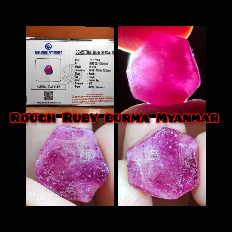 NATURAL BONGKAHAN RUBY BURMA MYANMAR