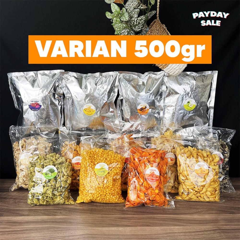 

500gr SEMUA VARIAN KERIPIK SAYUR/BUAH