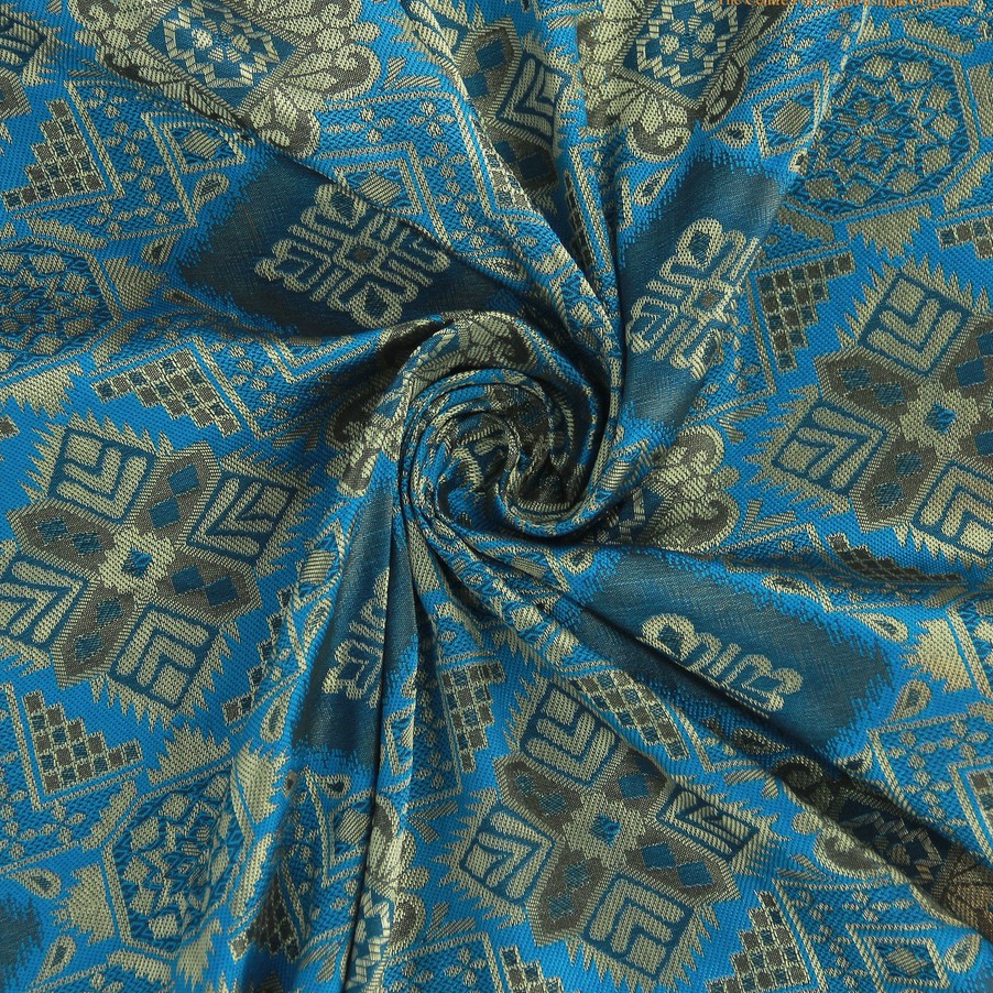 Songket Motif Palembang Modern Warna Biru Muda (Pronto Moda)