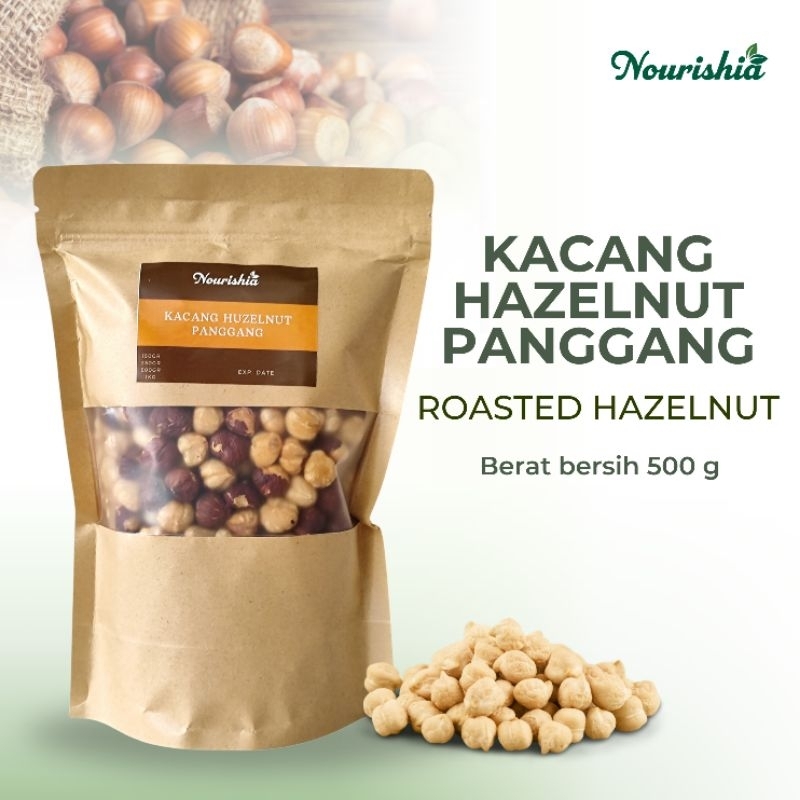 

Kacang Hazelnut Panggang 500g/ Roasted Hazelnut 500g Cemilan Sehat Premium