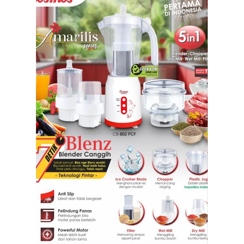 Cosmos Blenz CB 802 PCF Blender Canggih Cosmos CB802PCF Cosmos Blender 4in1 CB802 PCF Blender Cosmos