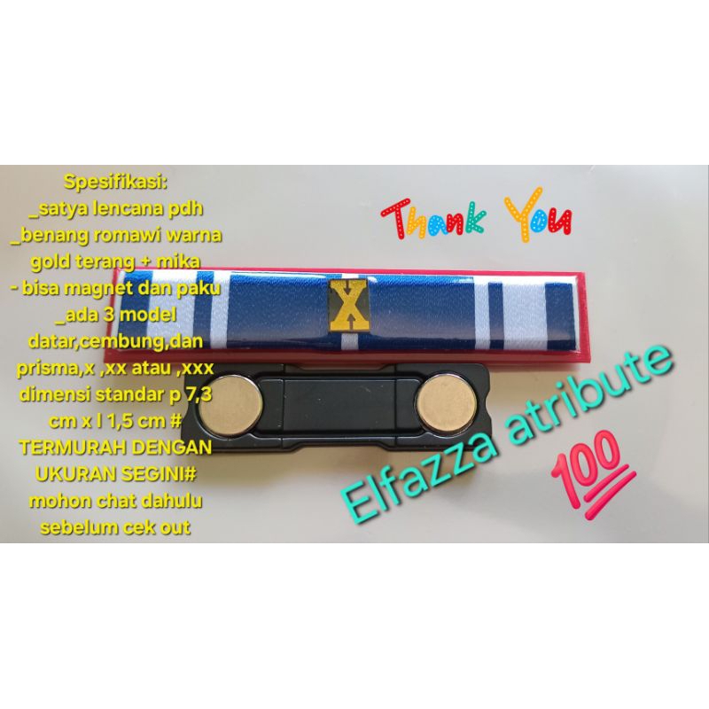 satya lencana magnet / paku PDH 10. 20.30 tahun 1 baris ,kejaksaan. BPN . PNS.diameter standar, p x 