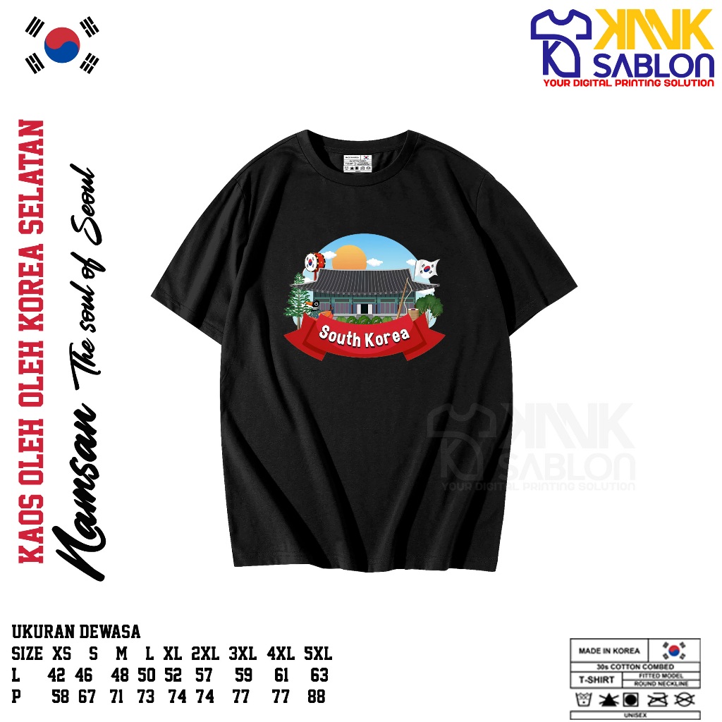 KAOS OLEH OLEH KOREA BANYAK MOTIF CUTE KEREN - Baju Souvenir Oleh-Oleh Korea Banyak Motif Seoul Sout