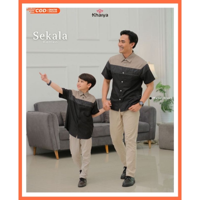 Kemko Couple Ayah dan Anak Toyobo Sekala Kemko by Khaiya Kemko Lengan Panjang Pendek