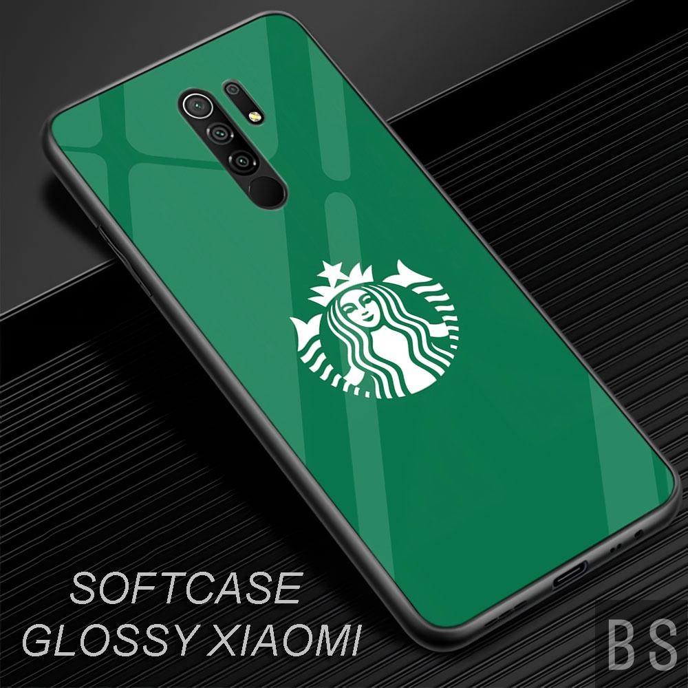 [ MK08 STARBUCKS ]Case Glossy HD Redmi 8,9,9C,9T,10 4G,10 5G,A1,A1+5G,Kamera Protector Kesing Siliko
