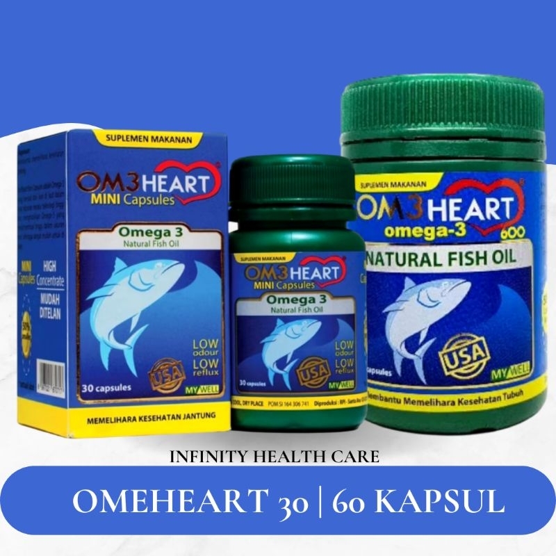 Om3 Heart Ome Heart OmeHeart Isi 30 Kapsul | 60 Kapsul