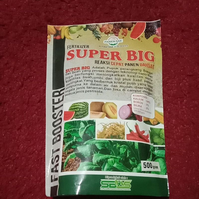 SUPER BIG fertilizer.Booster buah 500 gr.