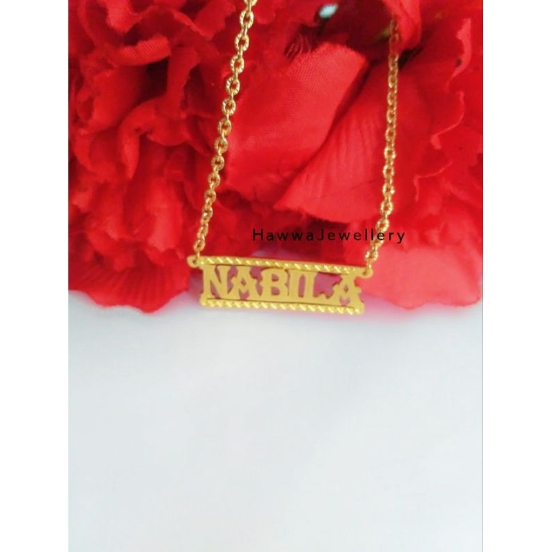 Kalung Ukir Nama / Aksesoris Kalung Ukir Nama