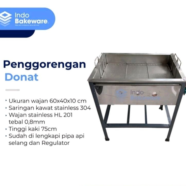 penggorengan donat ukran 40x60 stainless