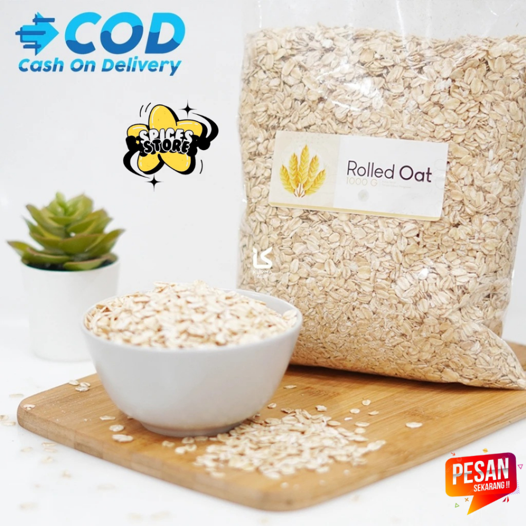 

SPICES STORE ROLLED OAT GANDUM UTUH 1 KG UNTUK SARAPAN SEHAT MURAH