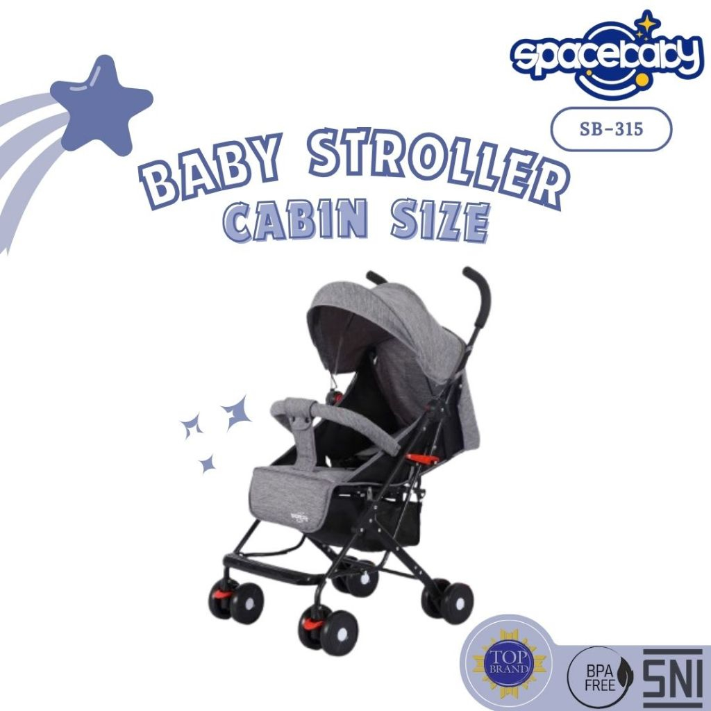 Spacebaby Baby Stroller Cabin Size Kereta Dorong Bayi SB 315