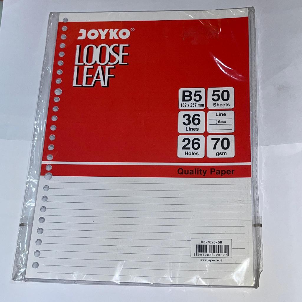 

Kertas binder Joyko Loose Leaf Paper B5 50 sheets