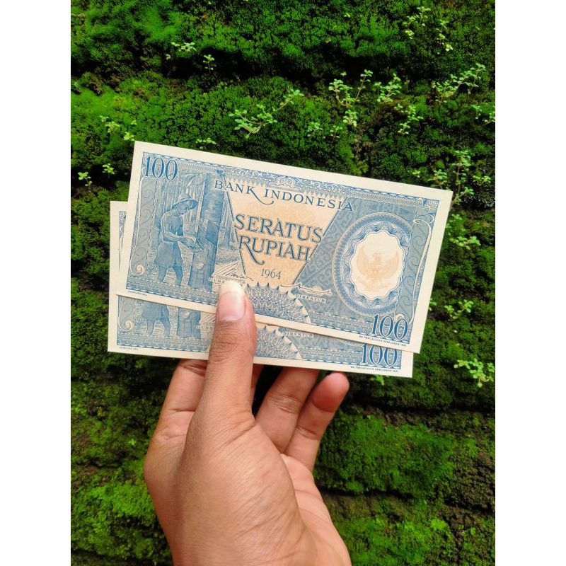 100 Rupiah seri pekerja Biru 1964 Gres Marta Collectin 02 Pusatnya koleksi unik