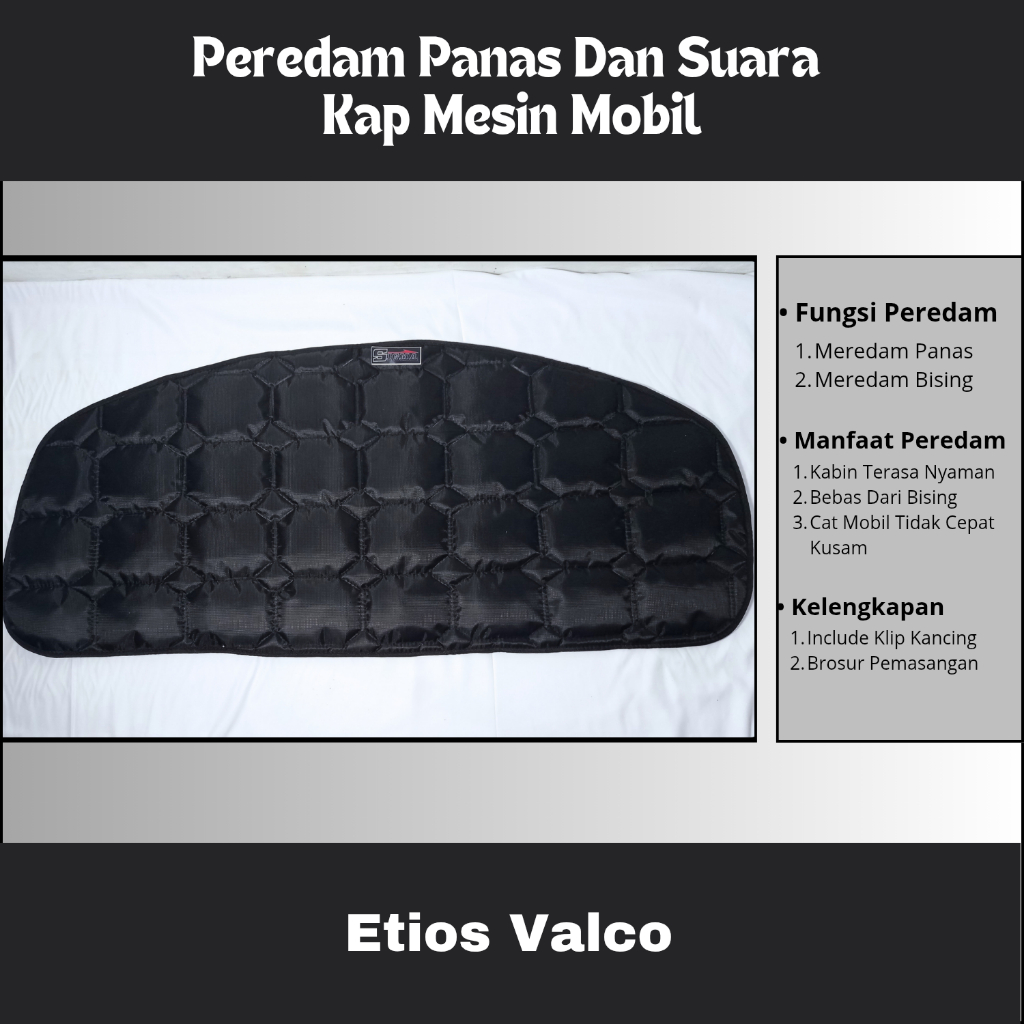 Toyota Etios Valco Peredam  Kap Mesin Mobil