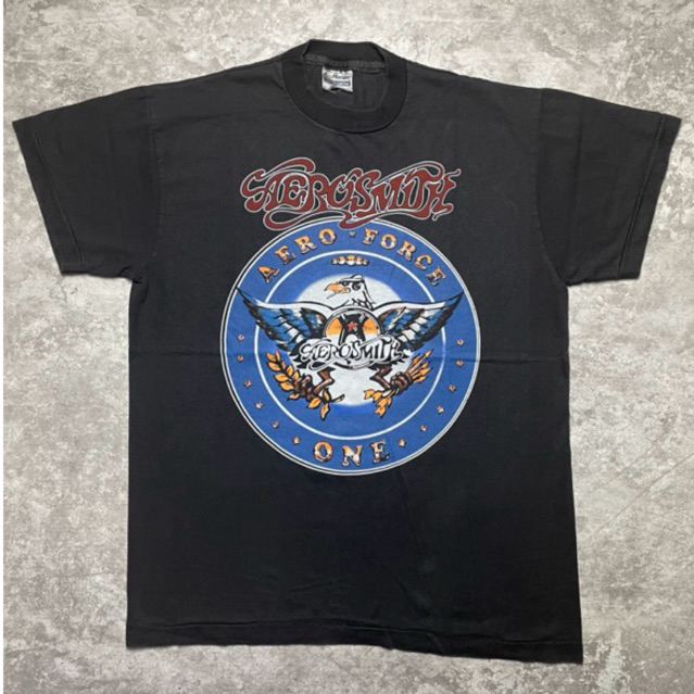 KAOS BAND FADED TAG HANES AEROSMITH TOUR 1987