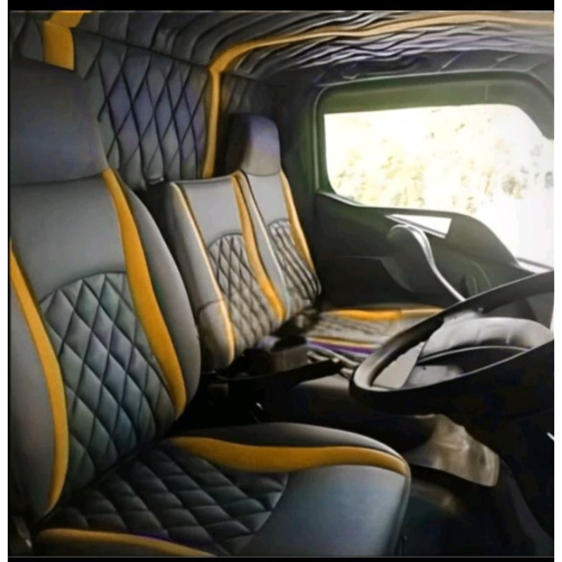 Sarung jok pelindung jok plafon+kabin mobil Truck canter hdl/hdx ragasa dyna HT PS100 hino500 RAGASA