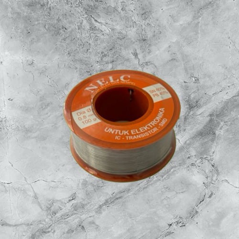 Timah NELC 100gr 0.8mm 60/40 (kualitas terjamin) Timah Solder Mudah Leleh Dan Nempel