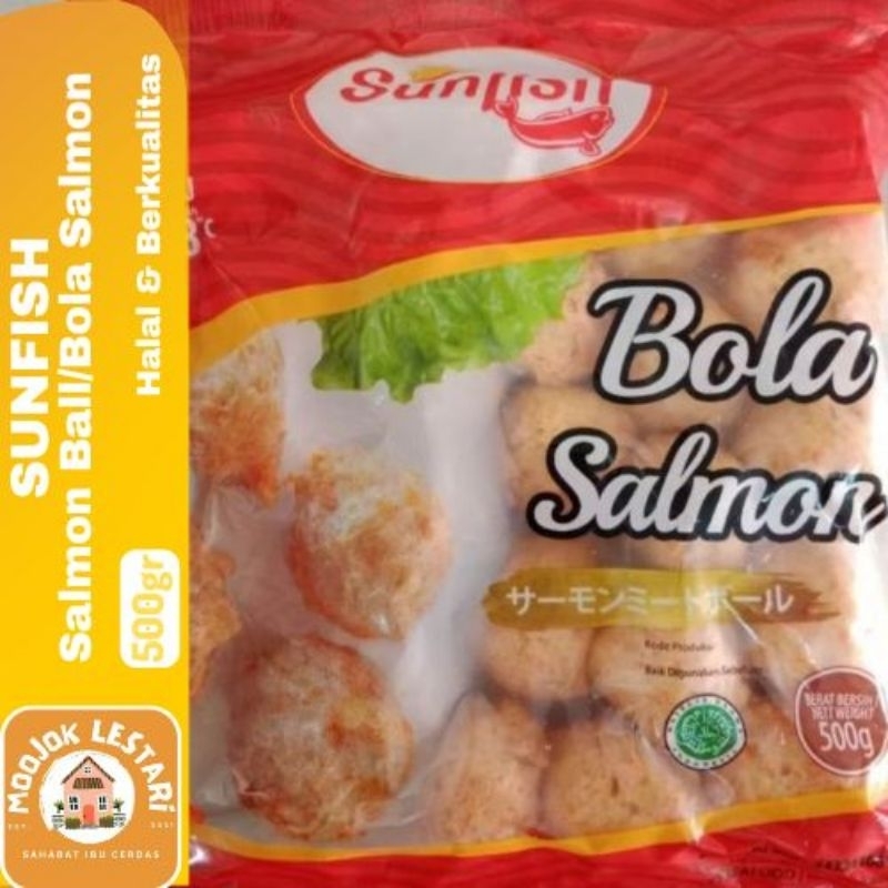 

SUNFISH Bola Salmon 500gr Halal Enak Beku Frozen Baso Suki Lezat