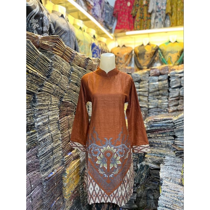 Batik Tunik Wanita Modern Atasan Tunik Batik Wanita Bahan Katun Halus Prima