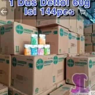 Sabun Dettol 1 dus 60gram isi 144pcs