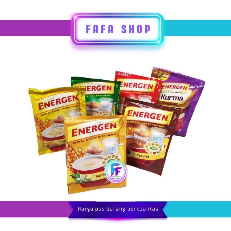 

(ECERAN) Energen Sereal Sachet 32gr / Energen Vanila Coklat Kacang Hijau