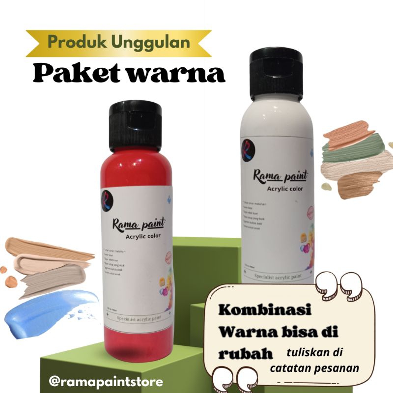 

Rama Acrylic Paint / Cat Akrilik / Cat Lukis 100ml Warna Terang