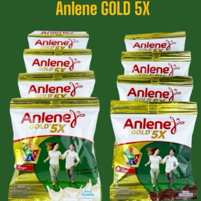 

Anlene Gold 5X renteng isi 10pcs rasa Vanila dan Coklat